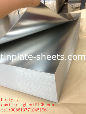 Ambalaj kutuları için teneke levhalar JIS G3303 Standart T3 T4 T5 DR8 2.8/2.8 STONE FINISH Elektrolitik teneke levhalar