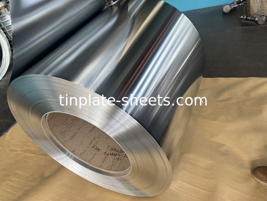 Genişliği 512-986mm Baştanımlı elektrolitik teneke bobin teneke kaplama 2.8/2.8 T5 DR8 TS260 TH520