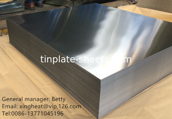 MR ve SPCC Malzeme Teneke Bobin 0.15-0.49mm Kalınlığı 600mm-986mm Genişliği Bobin başına 4-8MT JIS G3303 EN10202 ASTM624 Standart