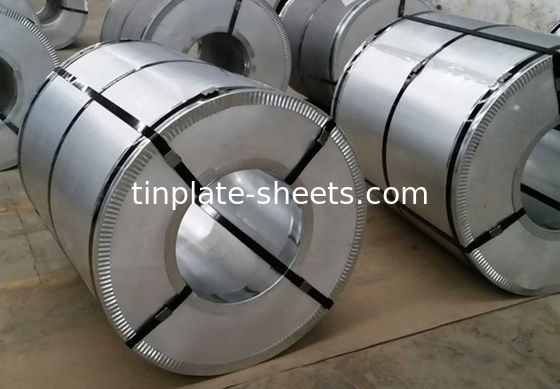 MR/SPCC 2.2/2.2 2.8/2.8 5.6/5.6 teneke kaplama ve JIS G3303 EN10202 ASTM624 Standartı ile Metal Ambalajlar için Teneke Plak Bobini