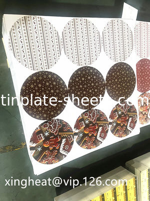 Kırmızı/Taş/Gümüş/Mat Finish ile özelleştirilebilir basılı teneke levha 600-986mm Genişliği 1.5-1.85MT Paket başına ağırlığı