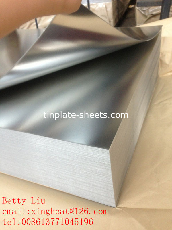 Ambalaj kutuları için teneke levhalar JIS G3303 Standart T3 T4 T5 DR8 2.8/2.8 STONE FINISH Elektrolitik teneke levhalar