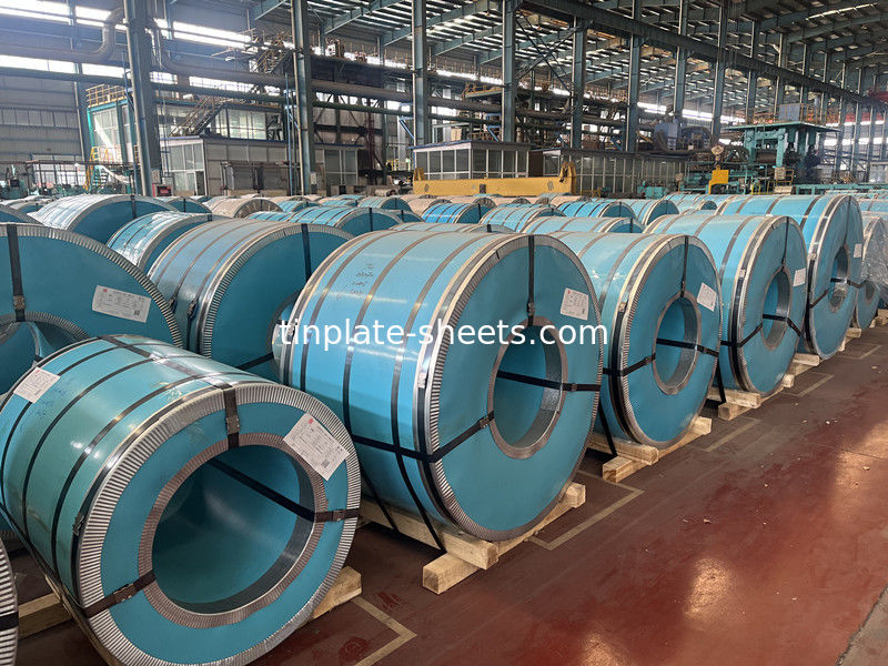 Kimyasal ve gıda konserveleri için teneke levhalar T2-T5 Temperature BA Annealing Various Tin Coating Options JIS G3303 Standard MOQ 25MT