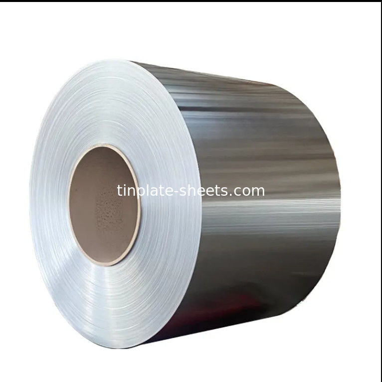 Genişliği 512-980mm Baştanımlı elektrolitik teneke T3 T2.5 T4 T5 teneke fabrikası taş parlak bitki gümüş