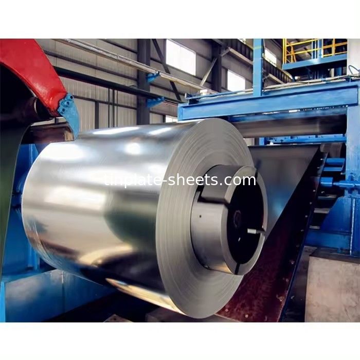 Genişliği 512-980mm Baştanımlı Elektrolitik Tinplate T3 T2.5 T4 Taş Finish Parlak Finish Gümüş