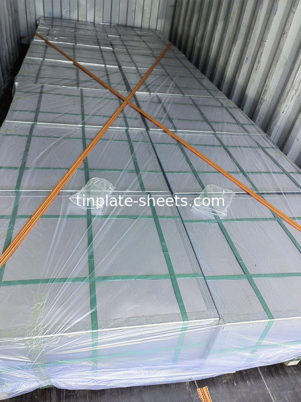 Ambalaj için parlak finişli teneke bobin 4-8MT Paket başına ağırlık JIS G3303 EN10202 ASTM624 Standartı