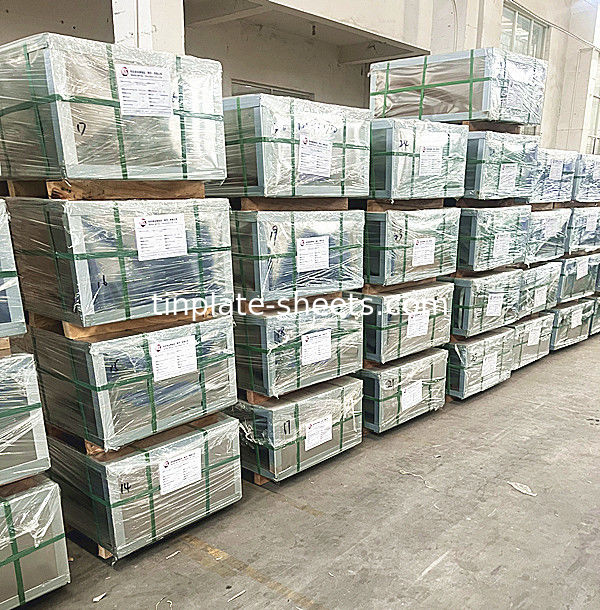 Konserve için korozyona dayanıklı teneke levhalar Parlak Taş Gümüş ve Matt Sonları Çok Şekillendirilebilir