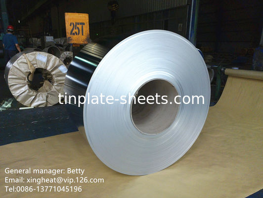 3-8 ton teneke olmayan çelik bobin JIS G3303 Standart Taş yüzeyi Bitirilmiş T3 T4 T5Temper